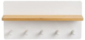 Cuier de perete alb cu raft – Casa Selección