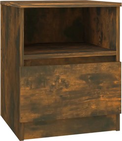 vidaXL Noptieră, stejar fumuriu, 40x40x50 cm, lemn compozit