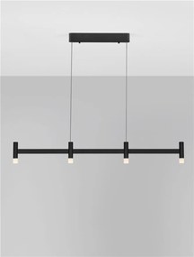 Lustra liniara cu 4 spoturi LED 3000K POETIC negru