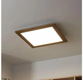 Plafonieră LED dimabilă Brilagi SLIMFRAME WOOD LED/36W/230V 49,5x49,5 cm + telecomandă