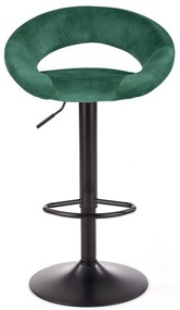 Scaun tip bar Herlinda (verde închis + negru). 1039562