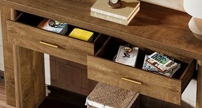 MAM33 - Masa Consola cu colturi rotunjite, 160 cm, masuta hol, living, dining, dormitor - Maro