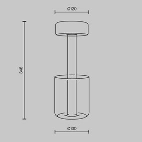 Maytoni MOD229TL-L3B3K3 - Lampă LED portabilă reglabilă 3W/5V negru/gri