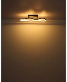 Plafoniera design industrial Bezzy negru, maro