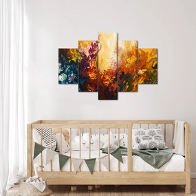 Tablou - pictură abstractă de flori (150x105 cm)