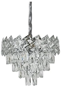 Candelabru Cristal, Amora,40cm, Cromat