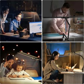 Lampă LED tactilă dimabilă de masă LED/24W/230V 3000-6500K CRI 92 negru