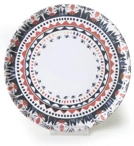 Set veselă 24 piese, multicolor, din ceramică stoneware