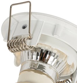 Set de 12 spoturi incastrate albe GU10 35mm - Edu