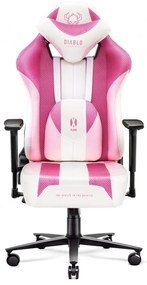 Scaun gaming Diablo X-Player 2.0 din material Normal Size Marshmallow Pink