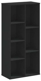 852790 vidaXL Bibliotecă, negru, 50x25x105 cm, lemn prelucrat