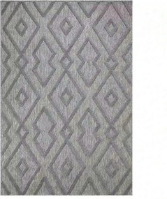 Covor 58594A, 80x150 cm, forma dreptunghiulara, polipropilena, gri