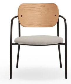 Fotoliu gri în decor de stejar Eclipse - Teulat