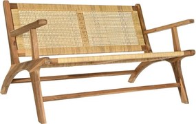 Bancheta din lemn de tec si rattan," Tequra"