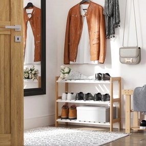 HomCom suport pentru pantofi, cu 3 rafturi, 70x26x57,5 cm | AOSOM RO