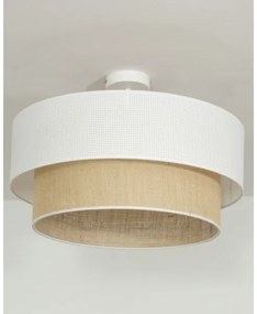 Lustră aplicată BORHO 1xE27/60W/230V albă/jută