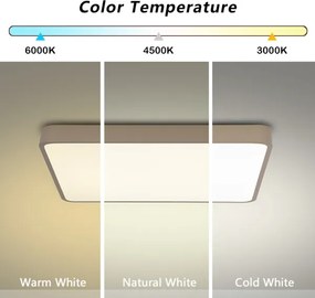 Brilagi - Plafonieră LED POOL/48W/230V 3000/4500/6000K 50x50 cm bej