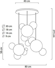 Lustra cu 3 pendule LED design modern Boliccine