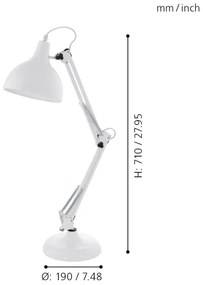 Eglo 94699 - Lampa de masa BORGILLIO 1xE27/40W/230V