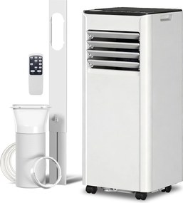 HOMCOM Aparat de aer condiționat portabil 9000 BTU 4 în 1 răcire dezumidificator ventilator temporizator pentru 28 m² alb | Aosom Romania