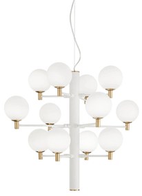 Candelabru Ideal Lux Copernico Sp12 Bianco G9, Alb, 197302, Italia