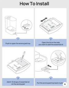 Tampoane aromatice pentru umidificatoare de aer DREO, 24 bucăți, bumbac natural, potrivite pentru utilizare cu uleiuri esențiale, albe