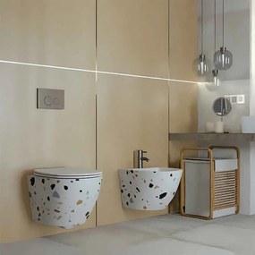 Baterie bideu din alama sanitara, crom lucios, pipa fixa, 13 cm, LaVita Verdi Crom