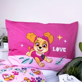 Lenjerie de pat pentru copii din microfibră pentru pat de o persoană 140x200 cm Paw Patrol – Jerry Fabrics