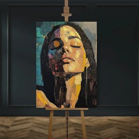 Tablou cu detalii pictate manual 70x100 cm Vivian – Styler