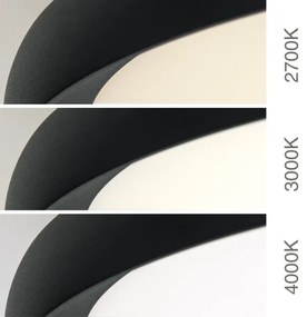 Orion - Plafonieră LED KANT, 30 W, 230 V, 2700/3200/4000 K, Ø 40 cm, negru