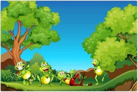 Tablou - Broscuțe vesele (90x60 cm)