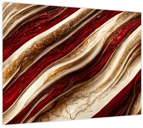 Tablou - Aur - textură albă (70x50 cm)