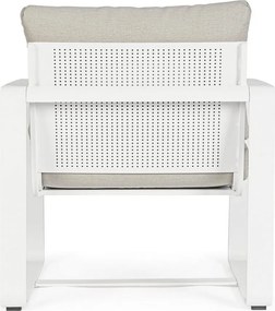 Fotoliu de grădină alb din metal Merrigan – Bizzotto