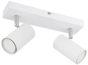 Aplica de perete / tavan cu 2 spoturi directionabile design modern ROBBY alb