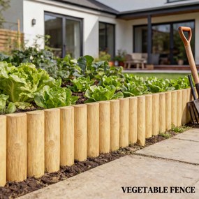 Outsunny Panou decorativ gard de grădină din lemn, rezistent și ușor de instalat pentru patio, gazon, alee 176x38 cm natural | Aosom Romania