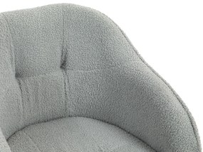 HOMCOM Scaun de birou, fotoliu de birou ergonomic, înălțime reglabilă, șezut și spătar umplute, gri | Aosom Romania