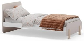 Pat pentru copii crem din lemn de pin 90x190 cm Nora – Marckeric