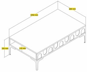 Măsuță de cafea Bipemu 1 (alb + negru). 1093321