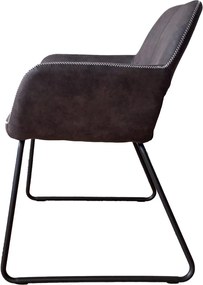 Set de 2 scaune, design retro Mustang, microfibra gri antic A-39795 VC