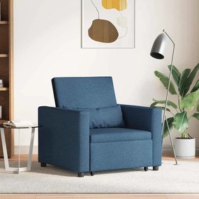 vidaXL Sofa Pat Unilaterala cu roți albastru 90 x 165 x 87 cm țesătură