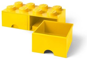 Cutie depozitare cu 2 sertare LEGO®, galben