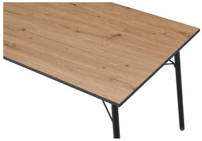 Masă de sufragerie 160 MALAK (stejar artisan + Negru) (pentru 6-8 persoane). 1091472