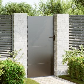 vidaXL Poartă de grădină Negru 105 x 200 cm Oțel vopsit în pulbere