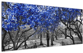 Tablou - Copaci albaștri Central Park, New York (120x50 cm)
