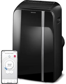 Aparat mobil inteligent de aer condiționat 3 în 1 1450W/230V 12000 BTU Wi-Fi negru + telecomandă