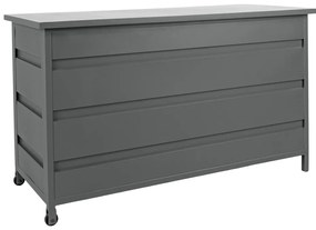 Cutie de grădină Cassis, aluminiu, gri, mare, 160x82x85 cm, 650 L