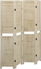 vidaXL Paravan de cameră cu 4 panouri 140x165 cm lemn masiv Paulownia