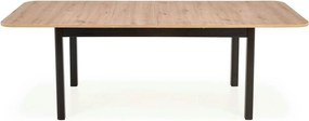 Masa extensibila FLORIAN, stejar artisan/negru, PAL furniruit, 160/228