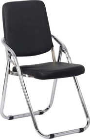 RESIGILAT - Scaun pliabil din piele ecologica HRC 609 negru