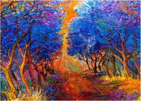 Tablou - Coroane de copac de toamnă, impresionism modern (70x50 cm)